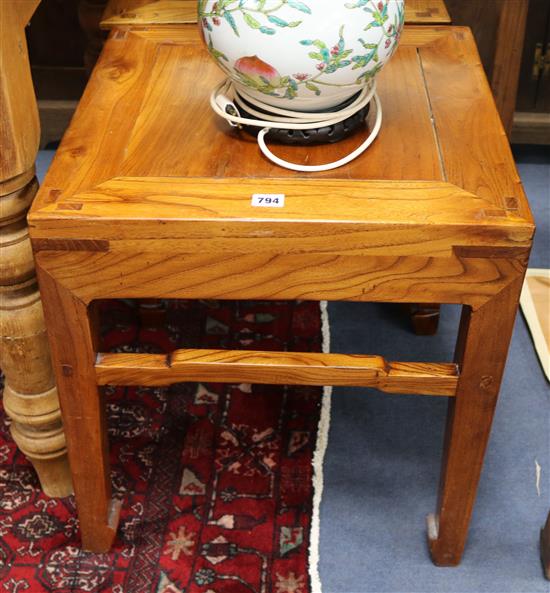 A pair of Chinese side tables, W.50cm